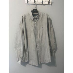 Ralph Lauren gray button down‎ classic fit XL